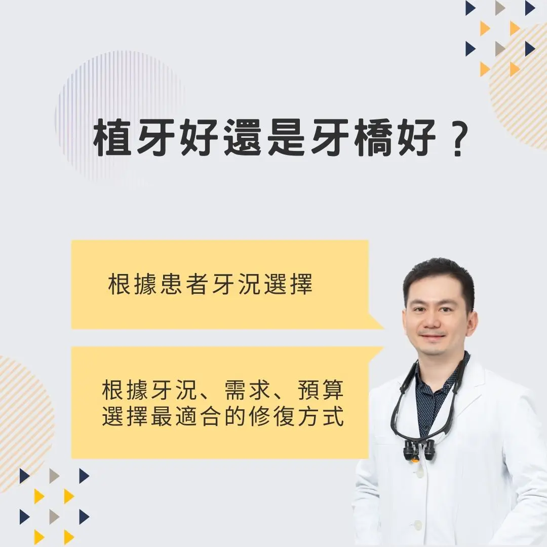說明植牙好還是牙橋好