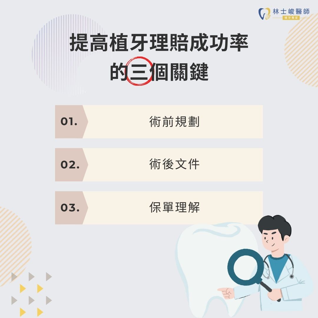 植牙保險實支實付怎麼理賠?牙醫解析植牙保險申請條件與常見誤解 3 提高植牙理賠成功率的三個關鍵