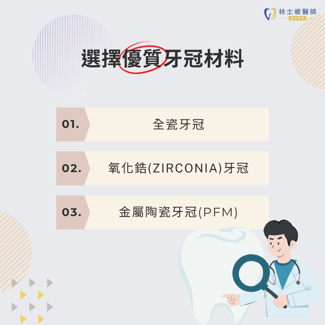 植牙牙冠掉了怎麼辦?跟著做輕鬆排除植牙牙冠脫落、鬆動與裂開困擾 3 選擇優質牙冠材料